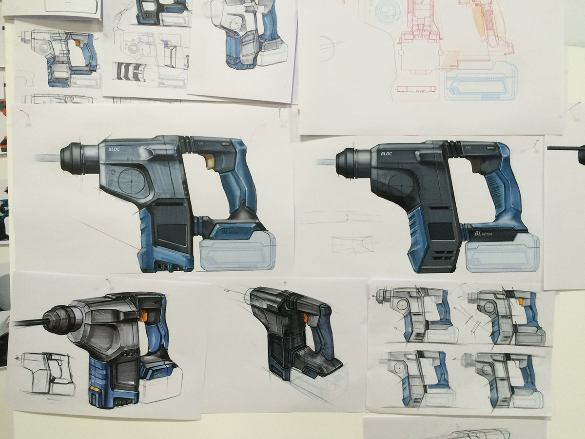 Electric hammer，cordless ，3d，
