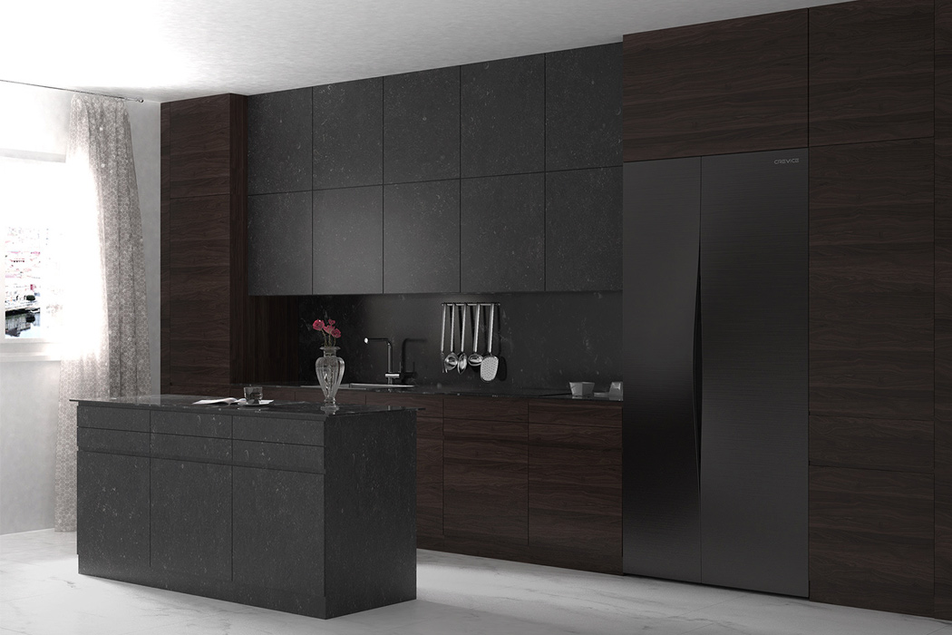 Matte black，furniture，Crevice，Refrigerator，