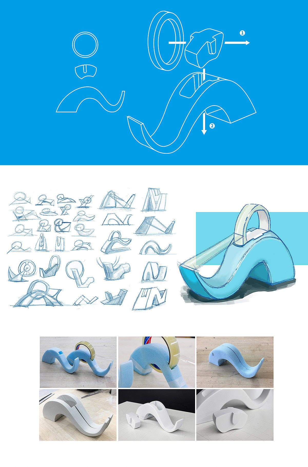 blue，Tape seat，Elefun，