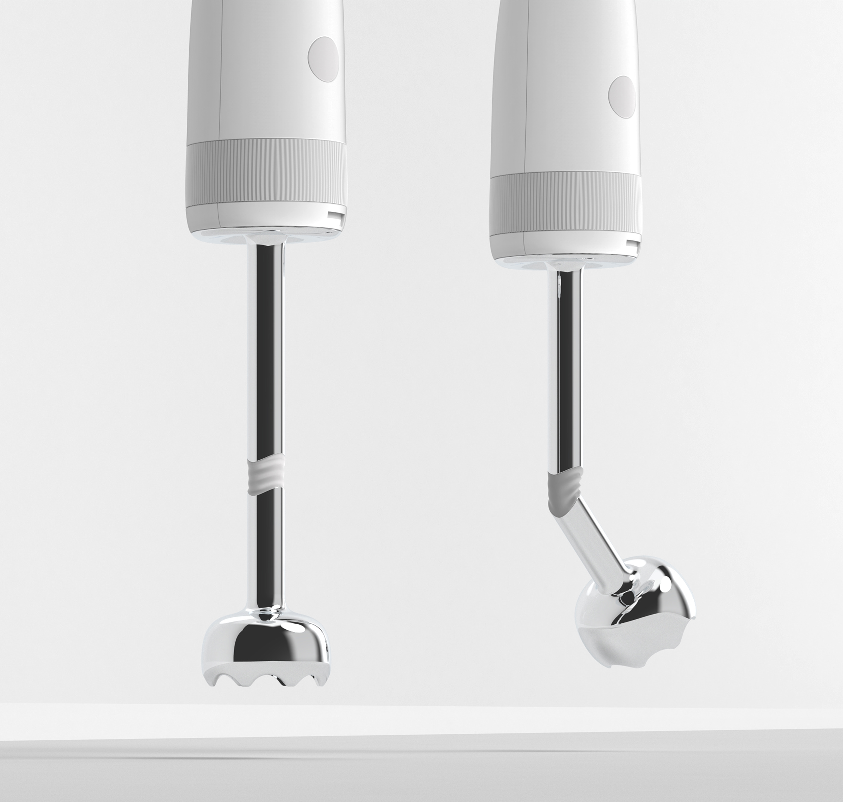 Rotary hand mixer，white，Glass，