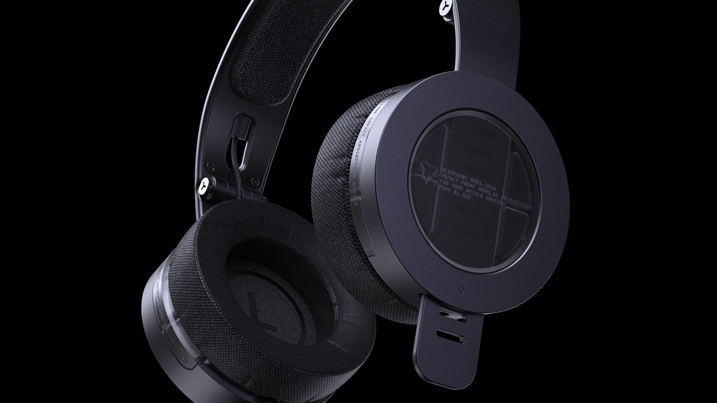 3D modeling，black，Earphone design，