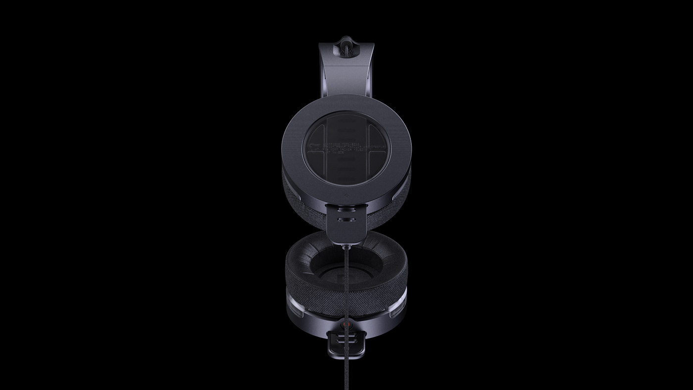 3D modeling，black，Earphone design，