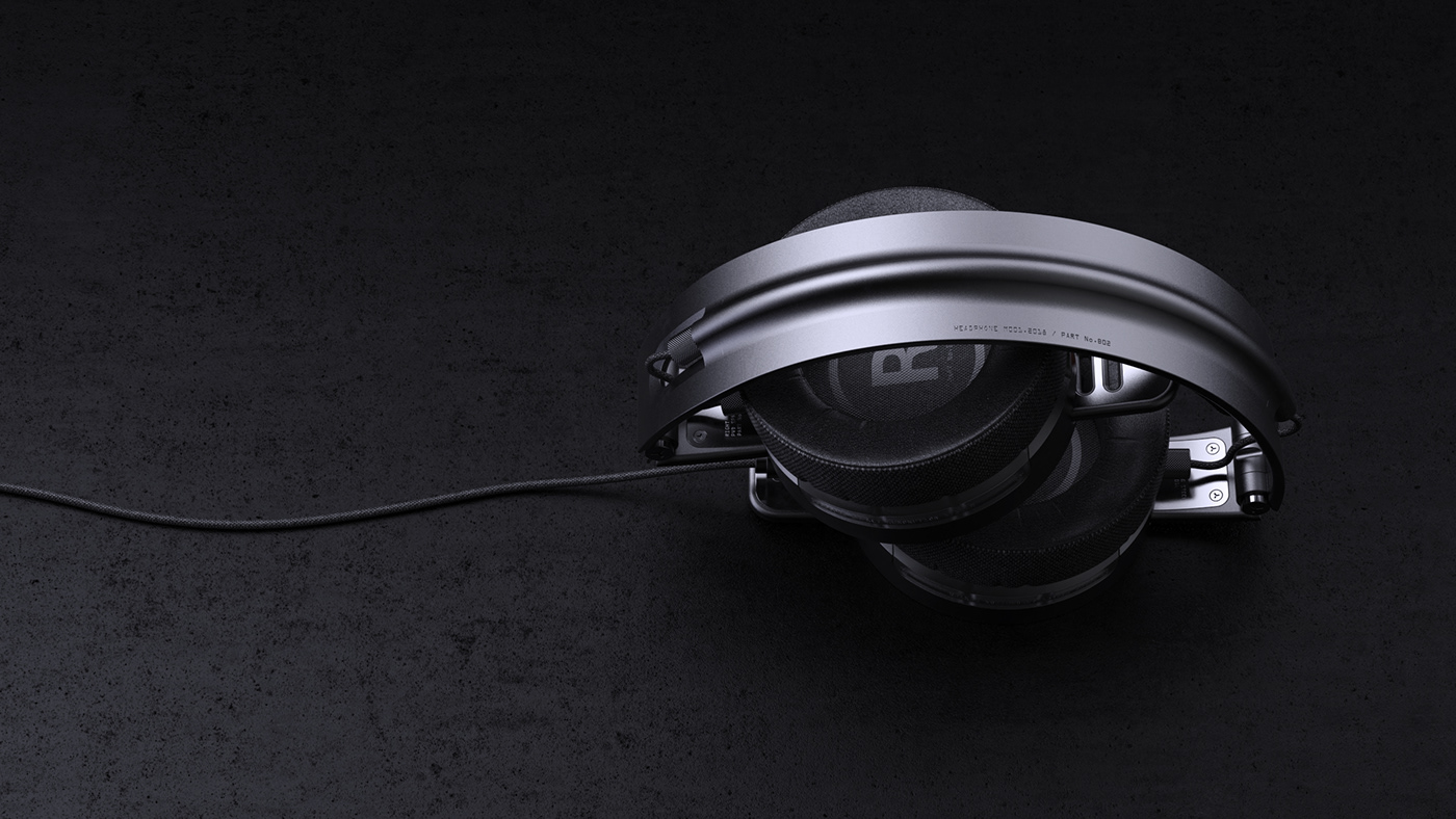 3D modeling，black，Earphone design，