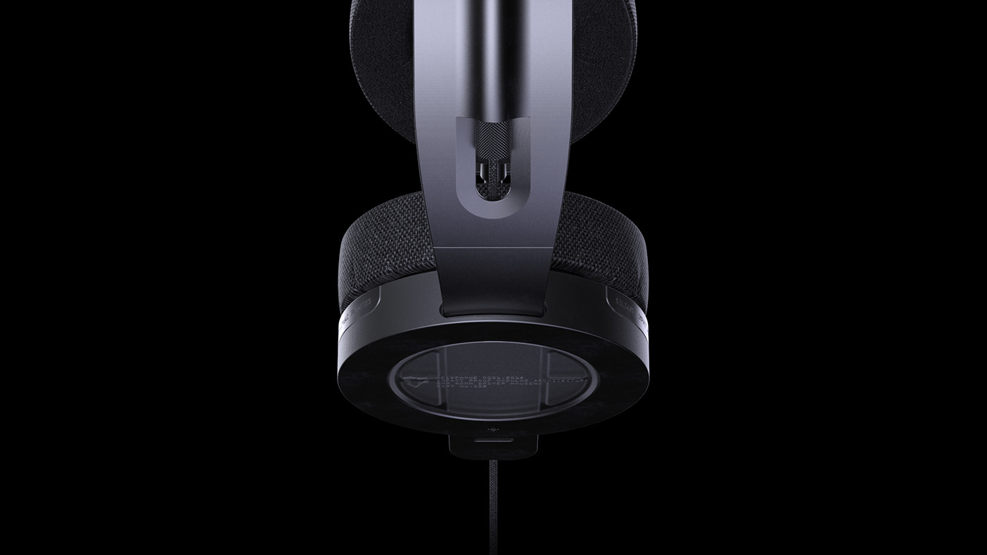 3D modeling，black，Earphone design，