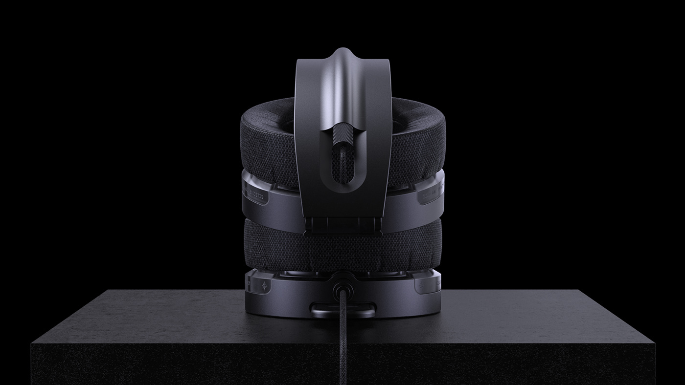 3D modeling，black，Earphone design，