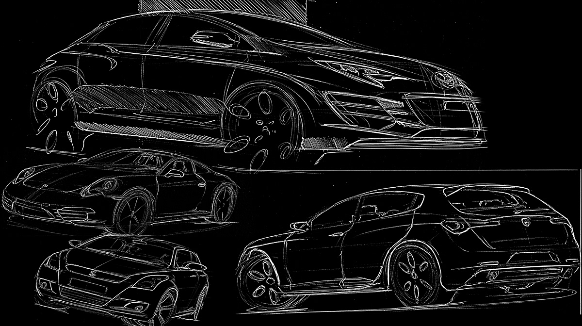 Hand drawn，automobile，mouse，Helmet，industrial design，shoes，