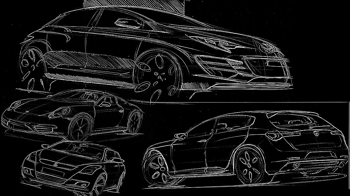 Hand drawn，automobile，mouse，Helmet，industrial design，shoes，