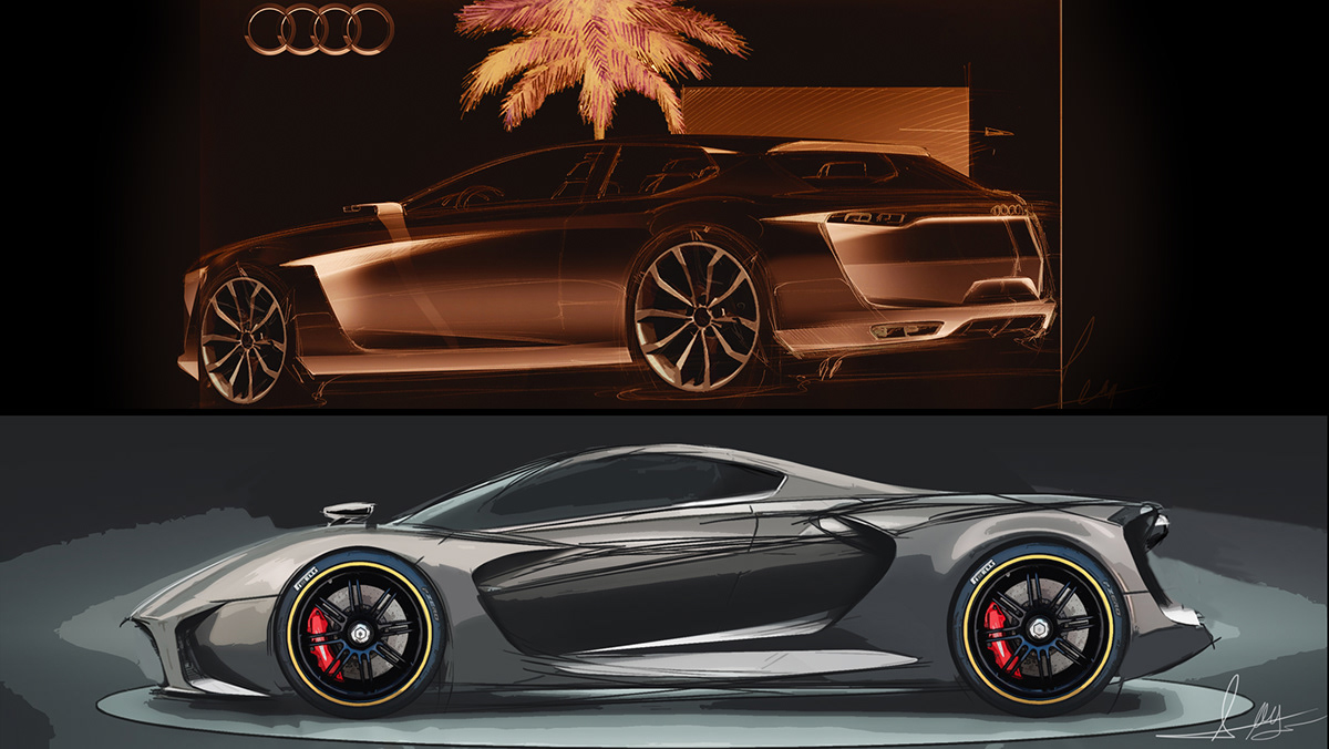 Hand drawn，automobile，mouse，Helmet，industrial design，shoes，