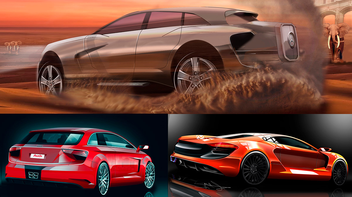 Hand drawn，automobile，mouse，Helmet，industrial design，shoes，