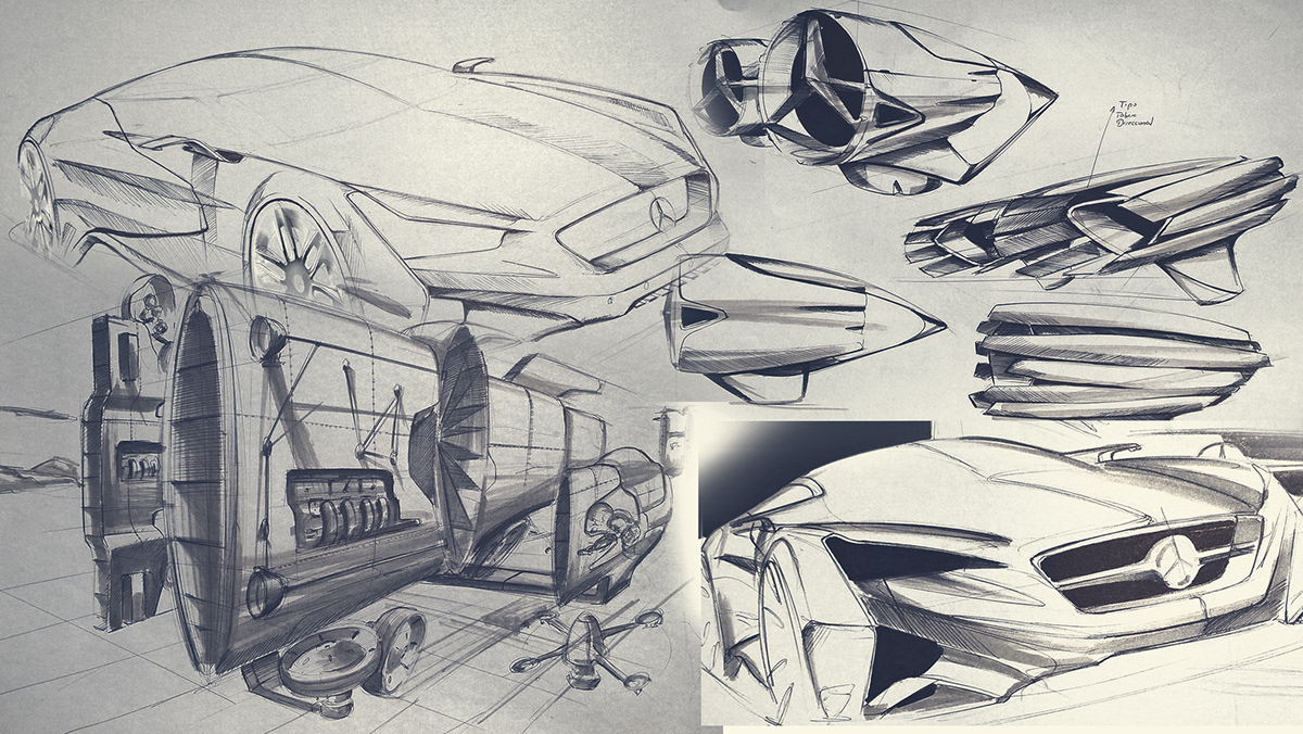 Hand drawn，automobile，mouse，Helmet，industrial design，shoes，