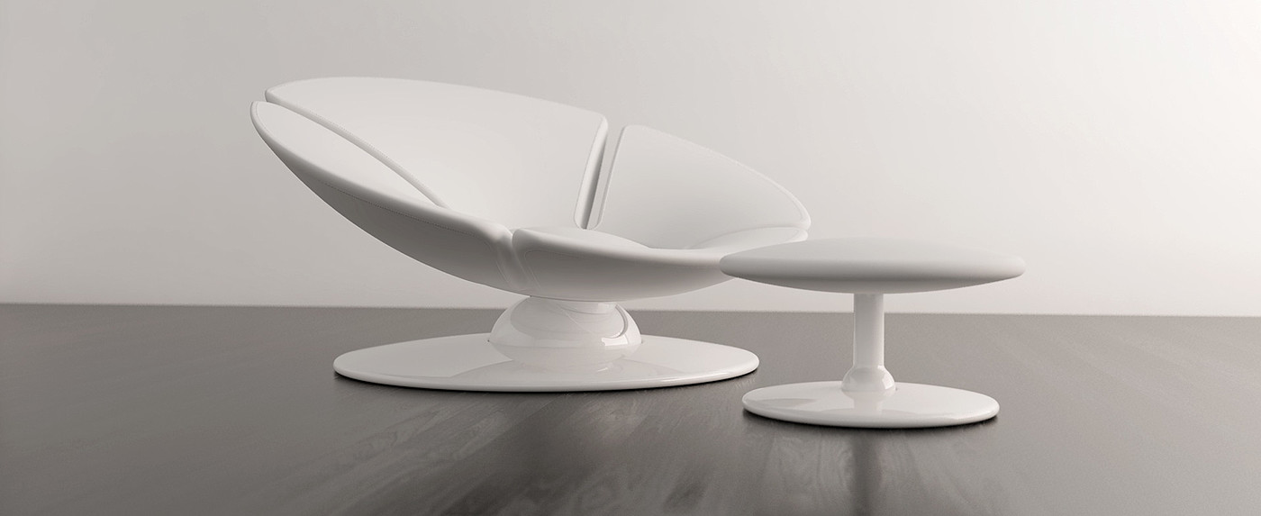 O chair，O chair，2012 o furniture design，white，