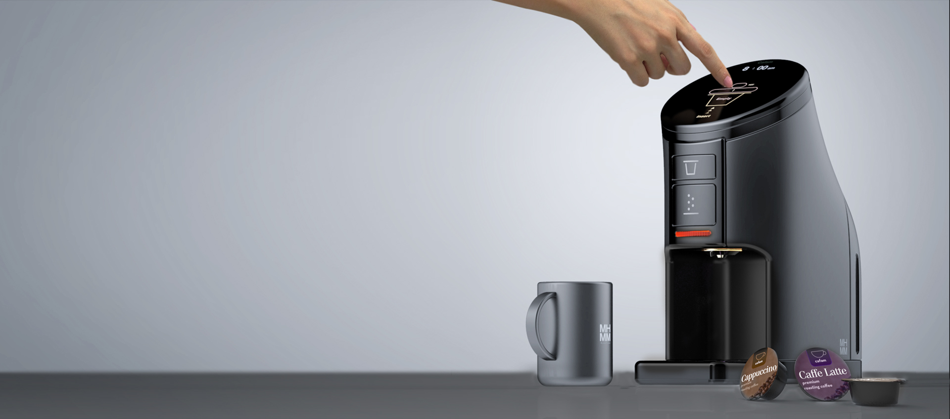 Reciprocal design，industrial design，Internet of things capsule coffee machine，Cafam，Coffee machine，