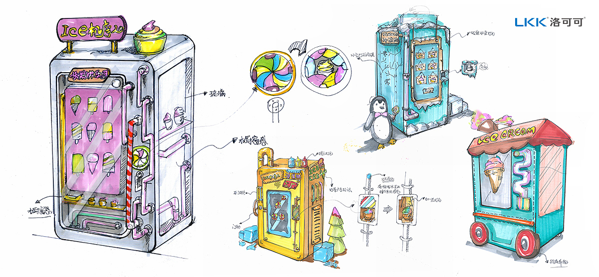 冰淇淋机箱机柜设计，机箱机柜外观设计，电子产品设计，