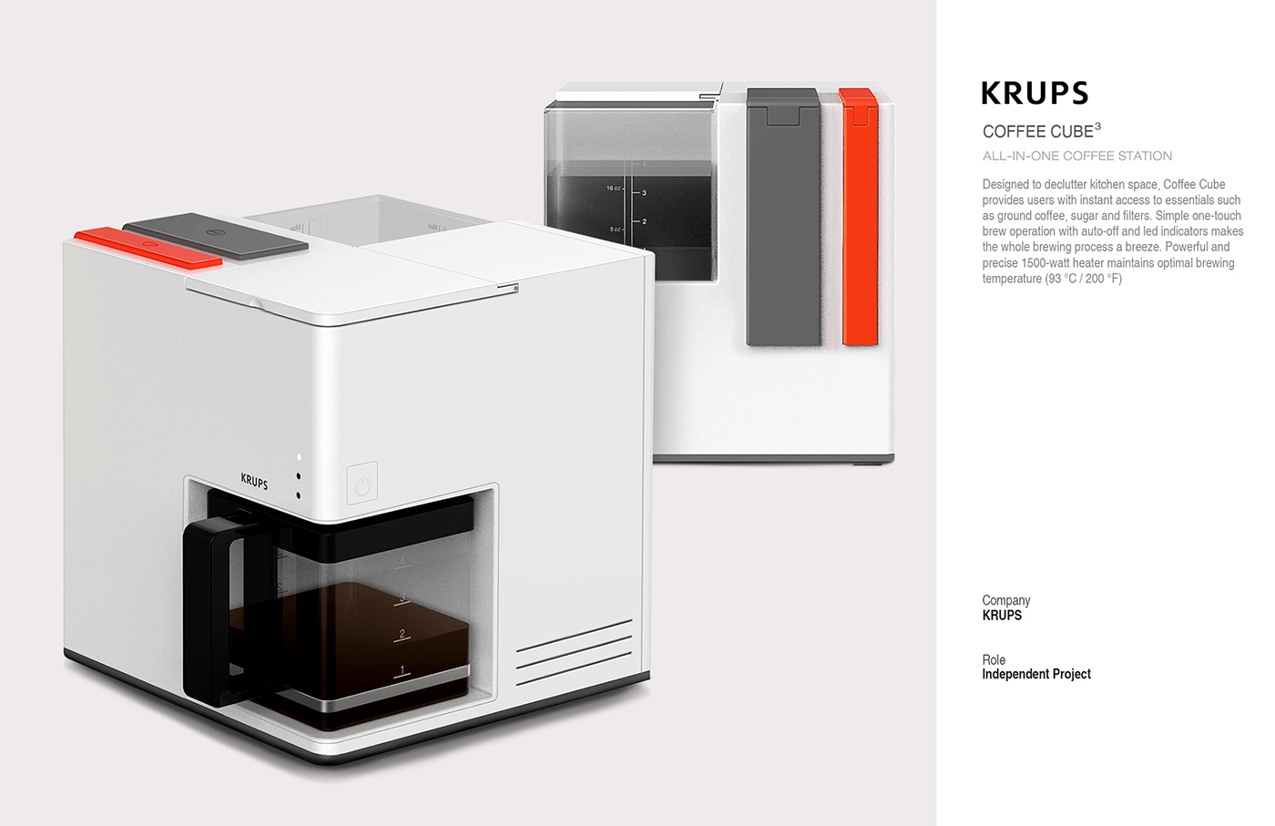 KRUPS，Coffee machine，white，
