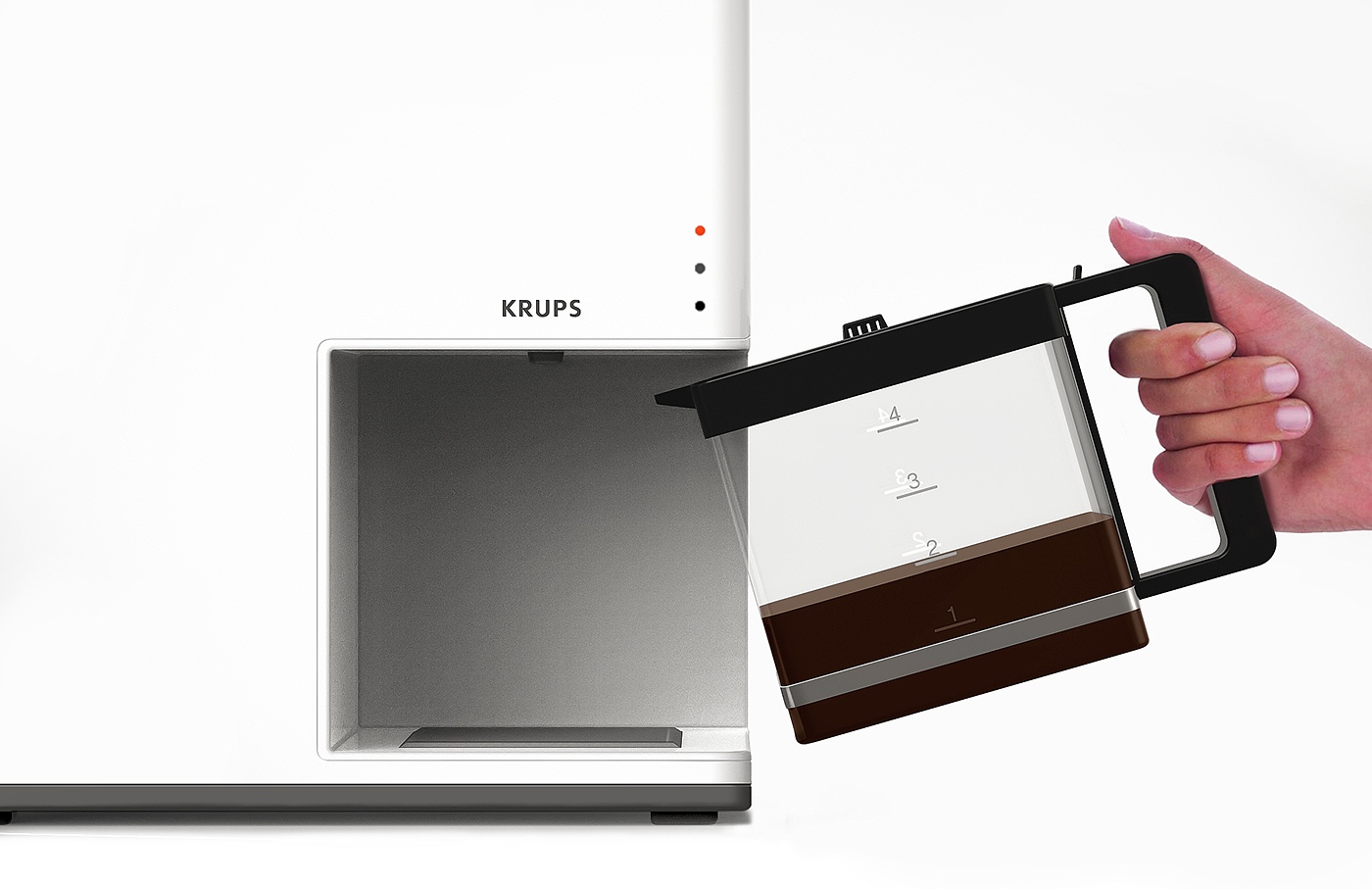 KRUPS，Coffee machine，white，