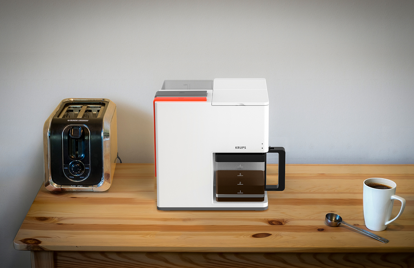 KRUPS，Coffee machine，white，