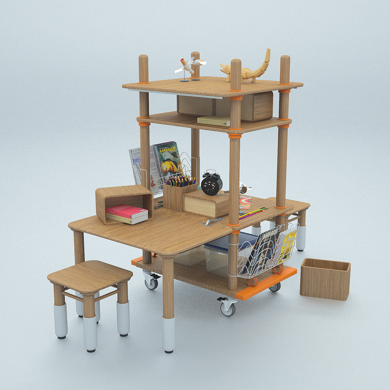 keep in storage，industrial design，Home Furnishing，Toy design，Children's table，Reprint，