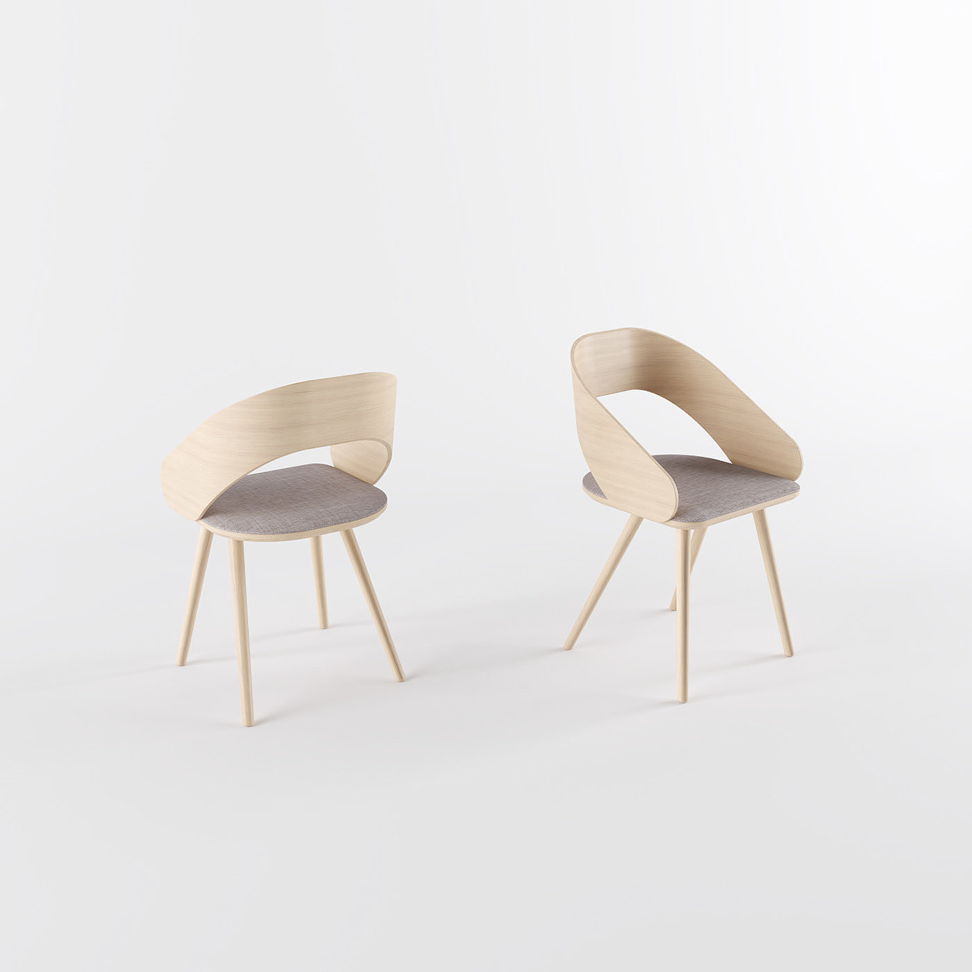 Creative home，Plywood，oak，chair，