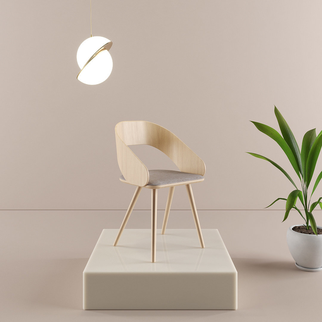 Creative home，Plywood，oak，chair，