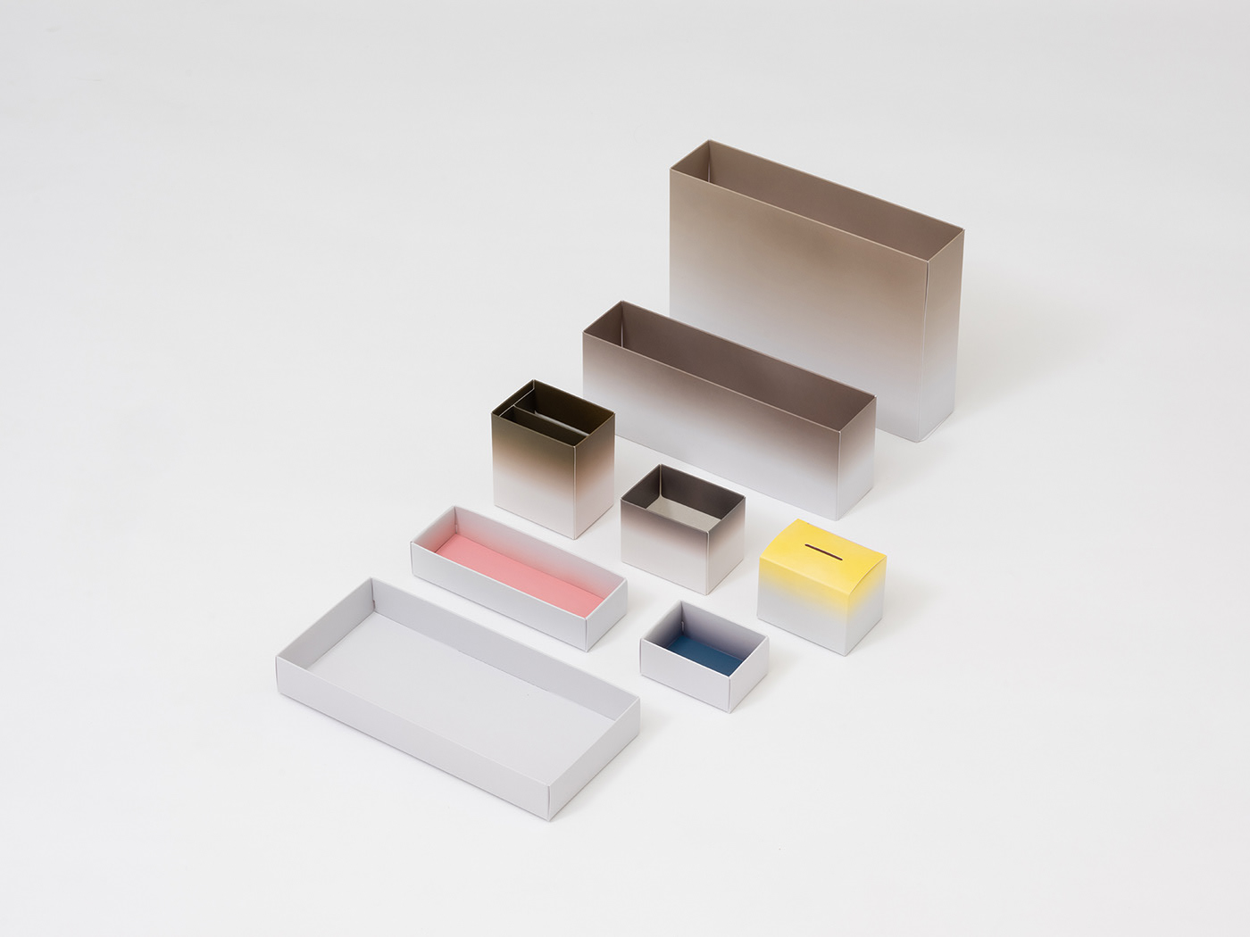 Finishing box，painting in water colours，Gradient color，