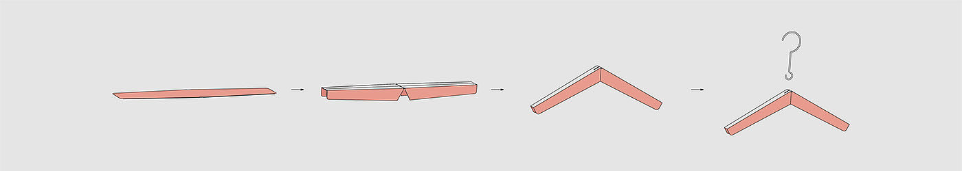Household products，Minimalist，fold，Metal，coat hanger，