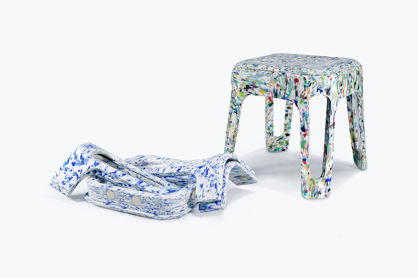 furniture design ，Recycled materials，stool，