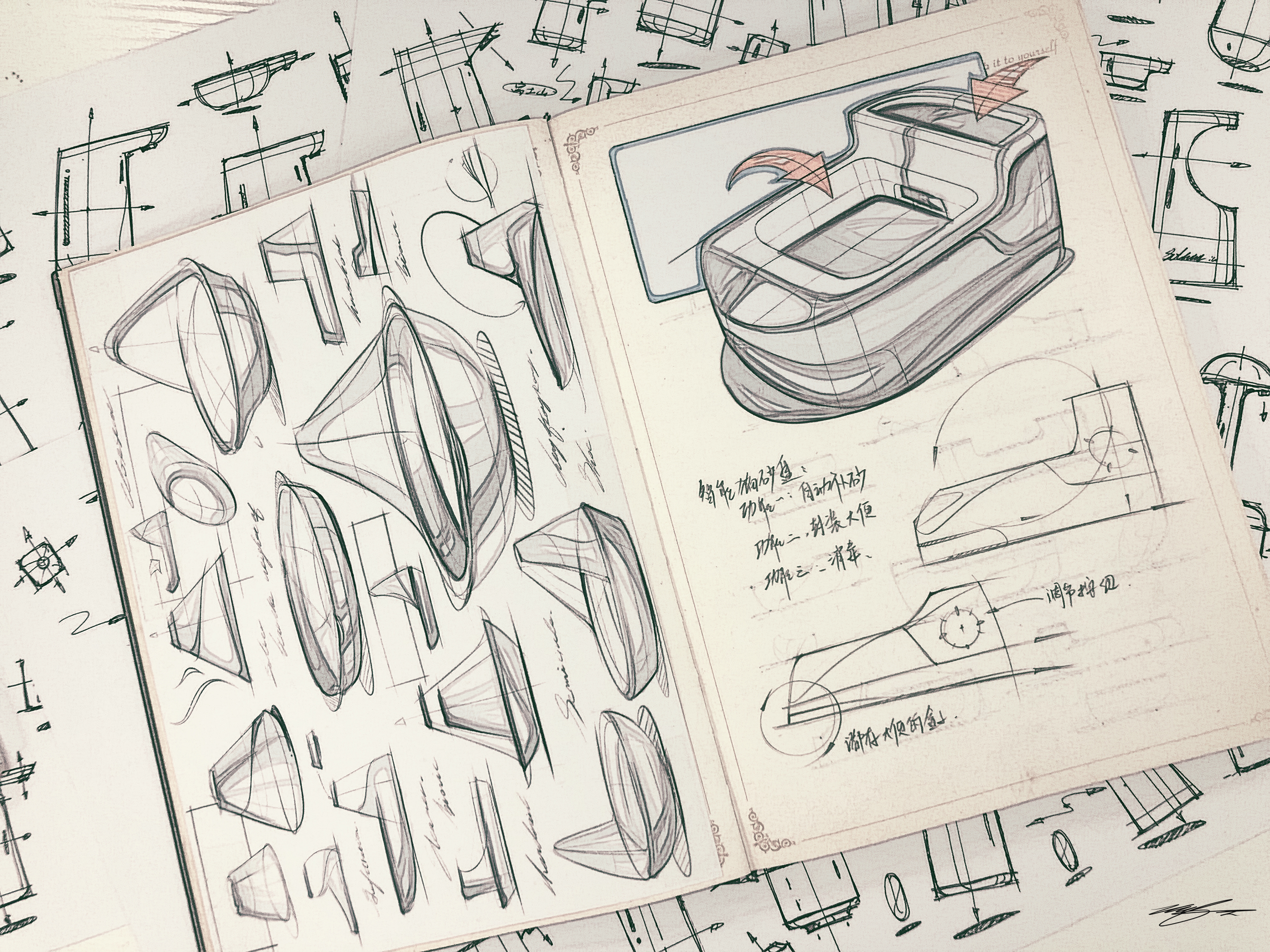 Hand drawn，sketch，Hand drawn book，