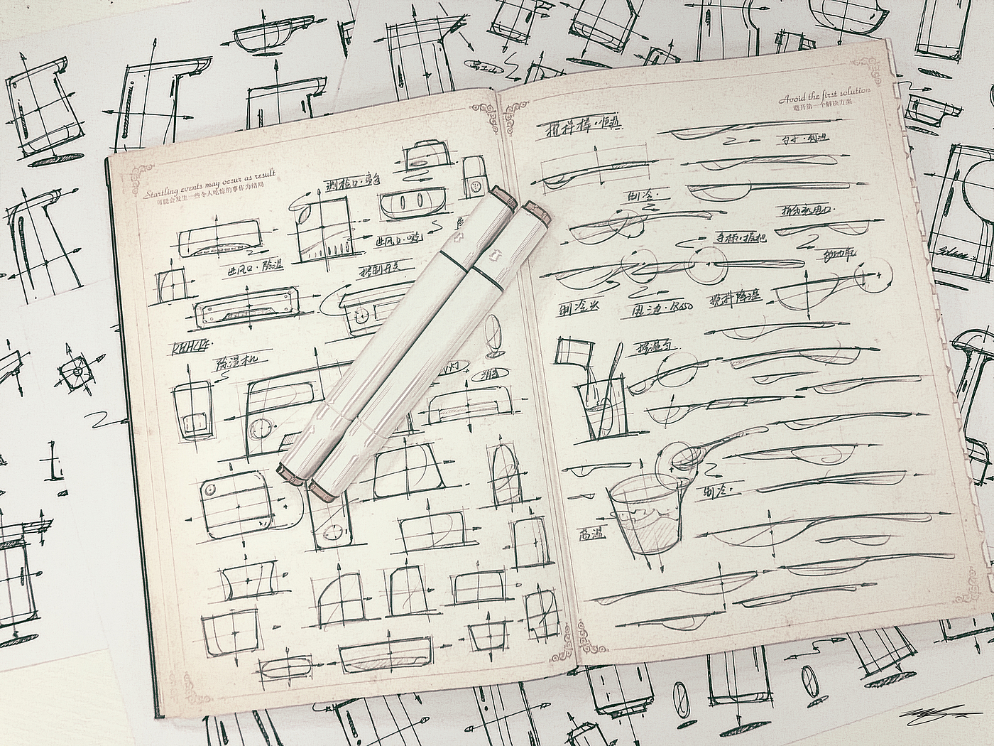 Hand drawn，sketch，Hand drawn book，