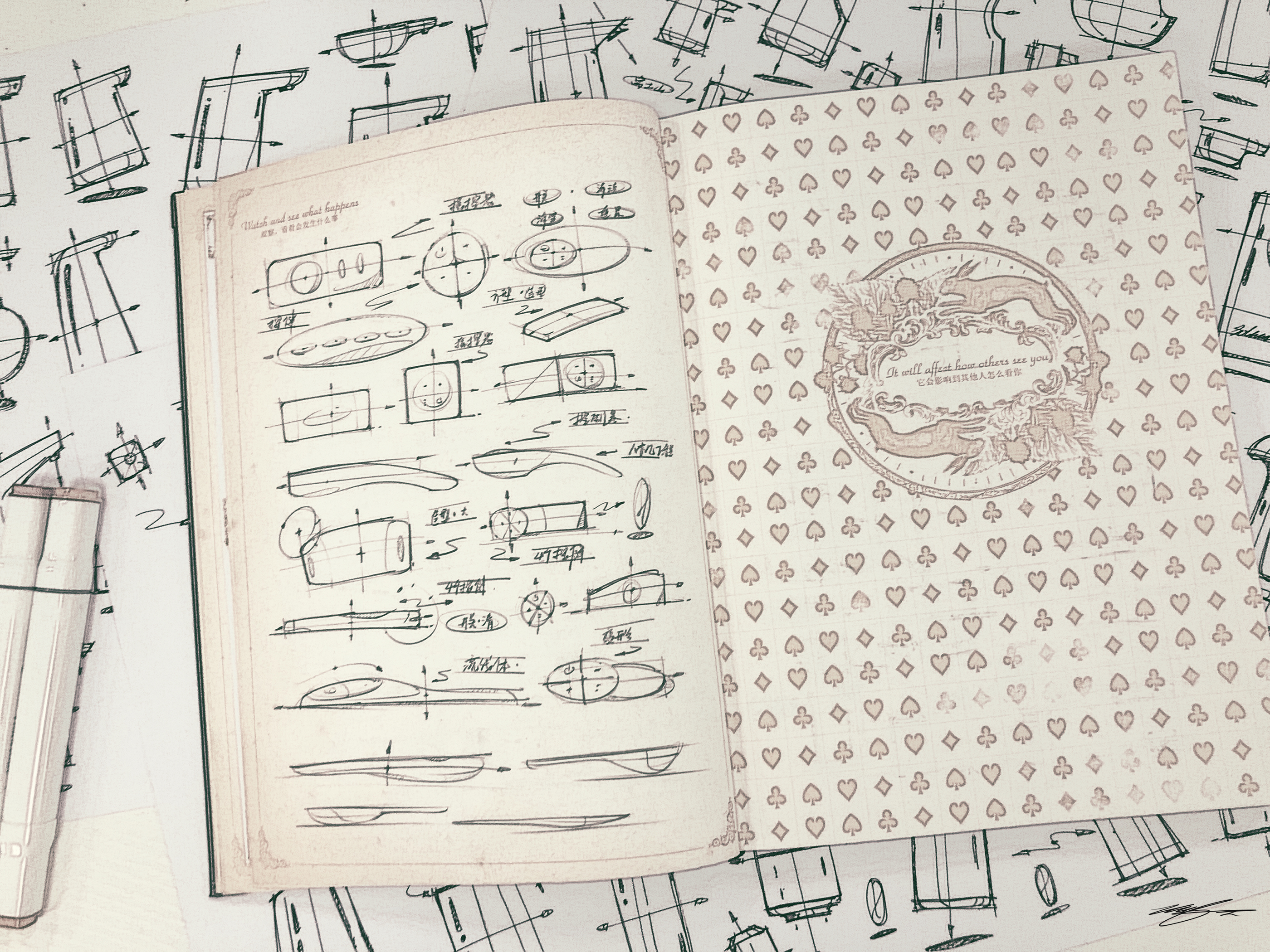 Hand drawn，sketch，Hand drawn book，