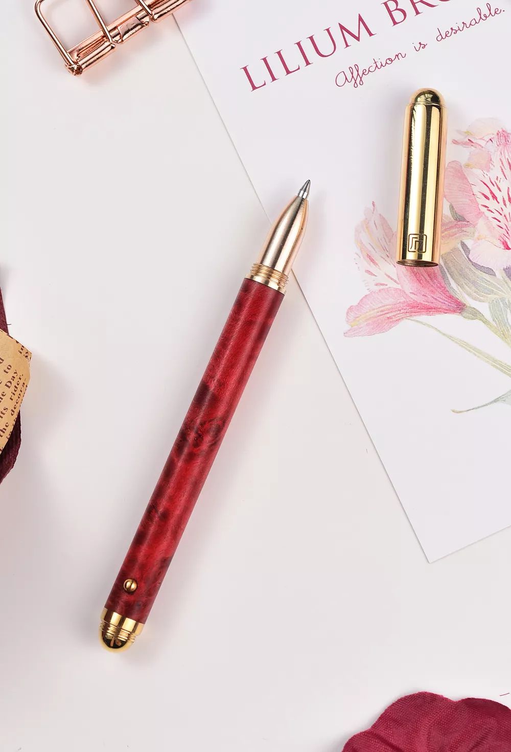 Craftsman，Cultural creation，original，Mahogany，Stationery，Signature pen，Colorful wood，