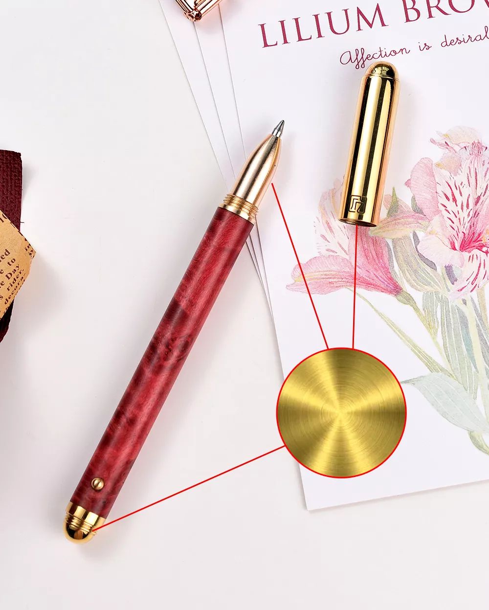 Craftsman，Cultural creation，original，Mahogany，Stationery，Signature pen，Colorful wood，