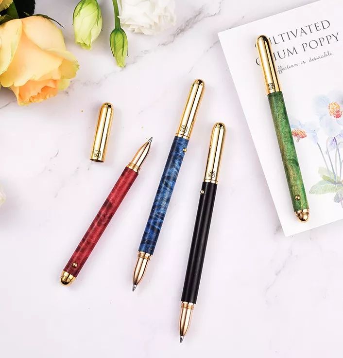 Craftsman，Cultural creation，original，Mahogany，Stationery，Signature pen，Colorful wood，