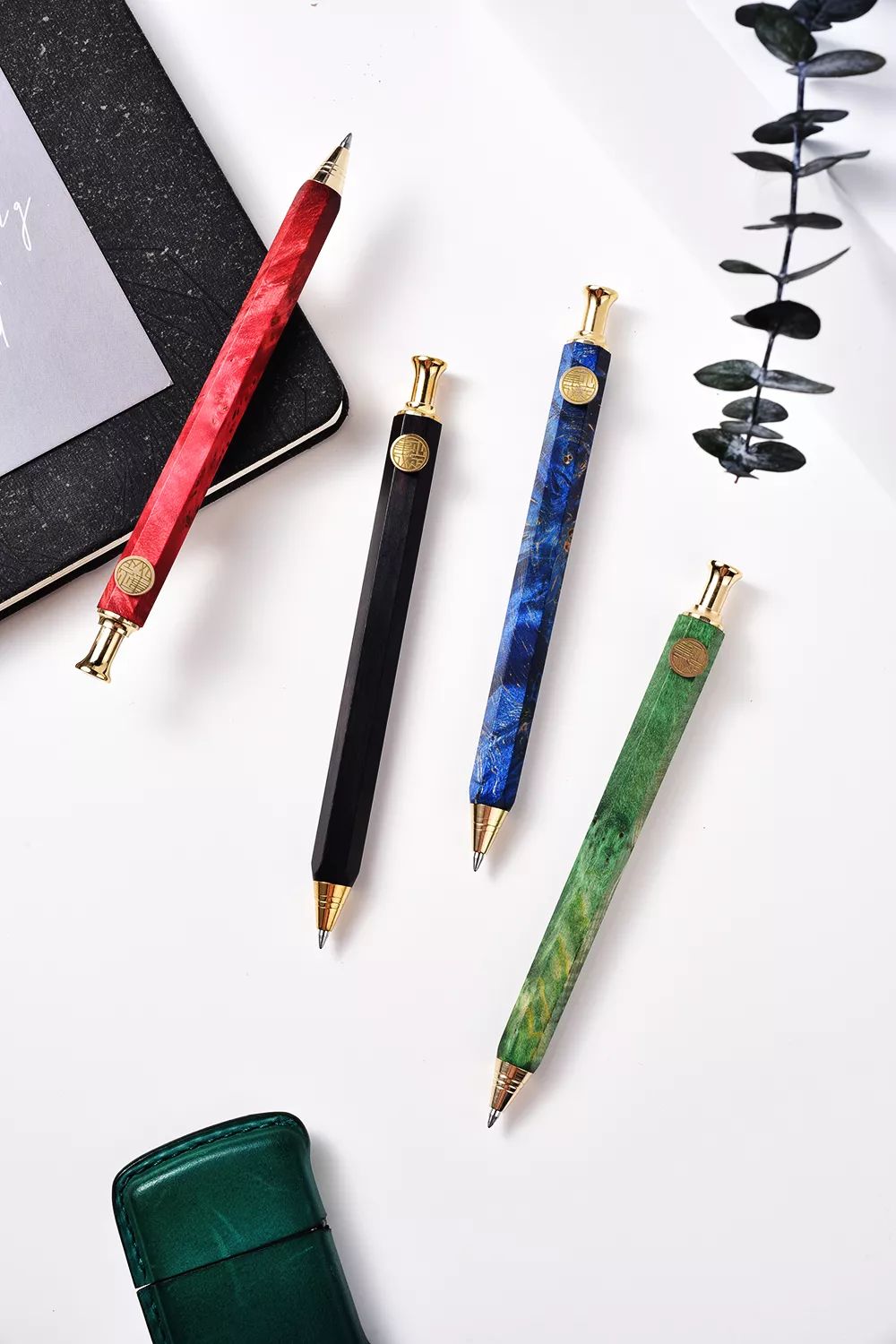 Craftsman，original，Cultural creation，Mahogany，Stationery，Colorful wood，