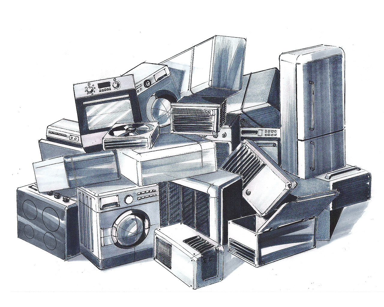sketches vol.1，industrial design，Hand drawn，illustration，sketch，