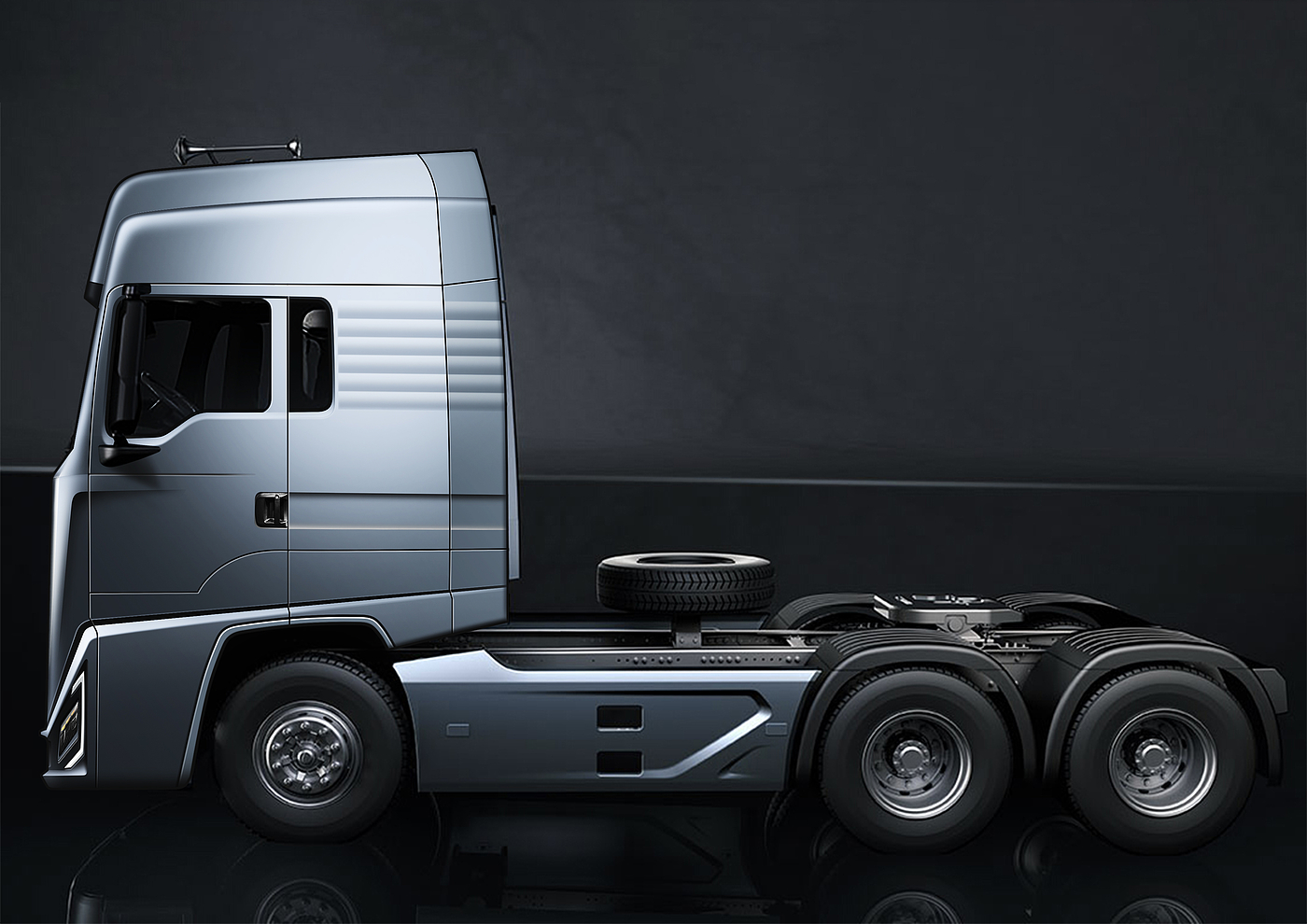 Heavy truck，Hand drawn，ps，