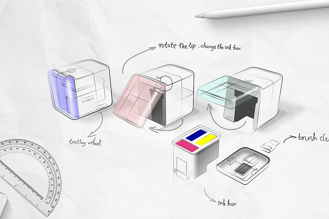 Principe，Mini printer，white，