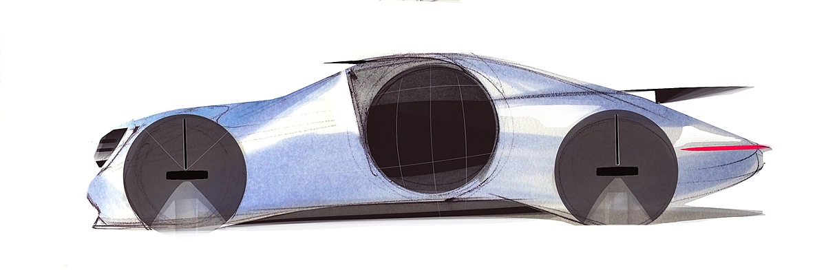 000's Sketsch，Automobile design，Hand drawn，