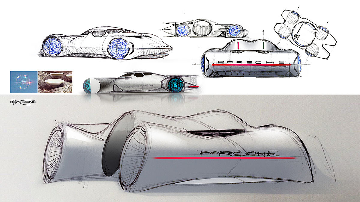 000's Sketsch，Automobile design，Hand drawn，