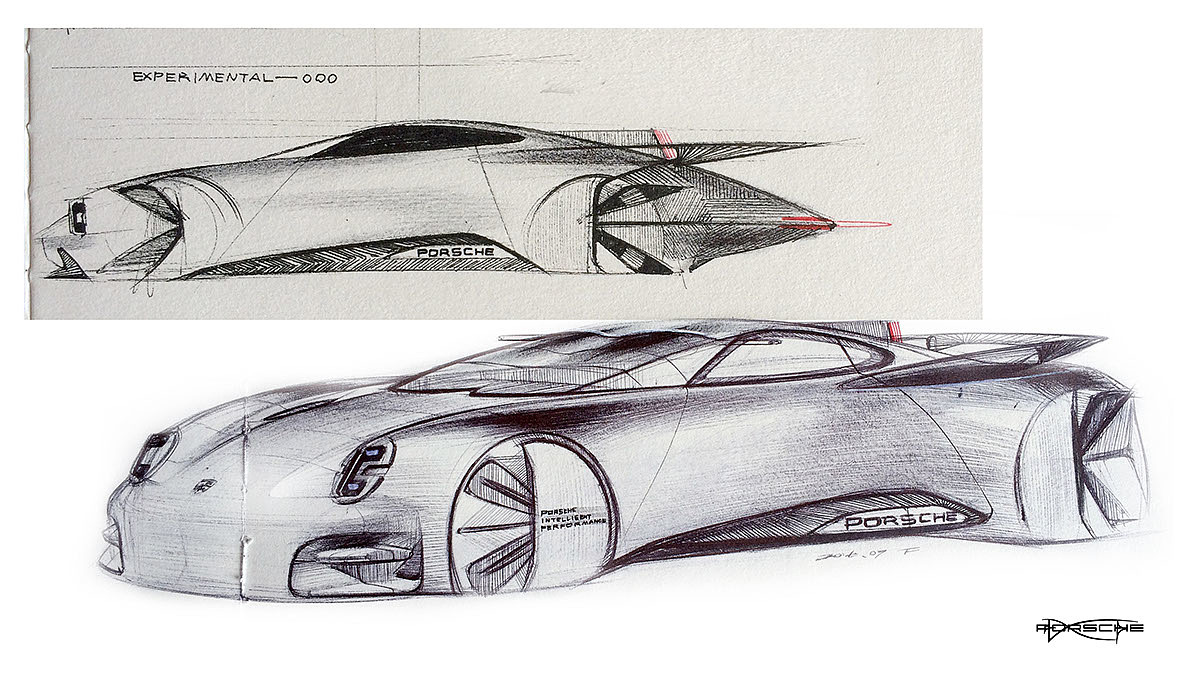 000's Sketsch，Automobile design，Hand drawn，