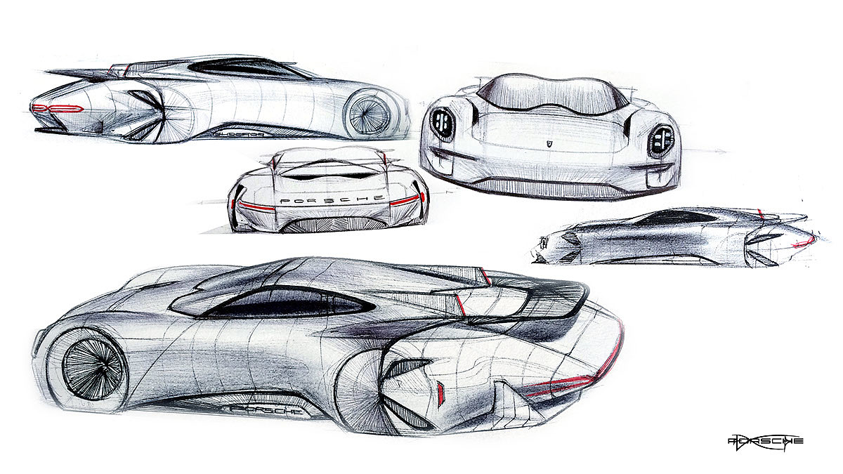 000's Sketsch，Automobile design，Hand drawn，