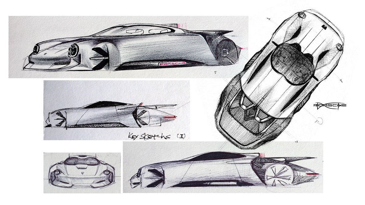 000's Sketsch，Automobile design，Hand drawn，