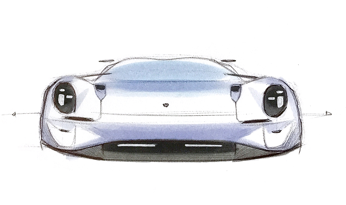 000's Sketsch，Automobile design，Hand drawn，