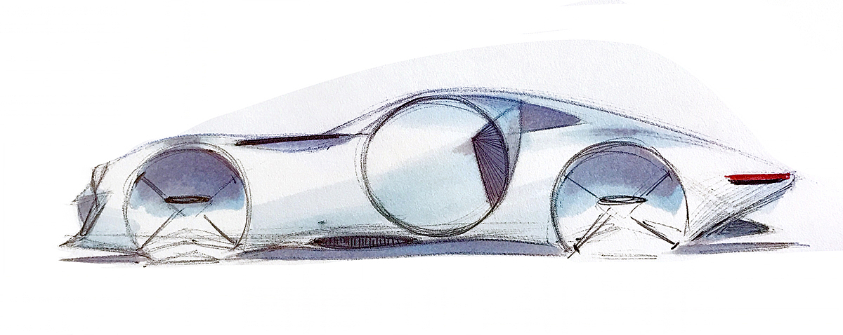 000's Sketsch，Automobile design，Hand drawn，