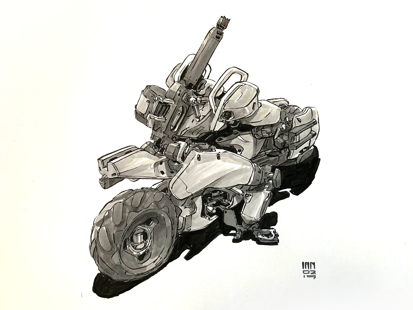 Inktober 2019，Hand drawn，Automobile design，Line，