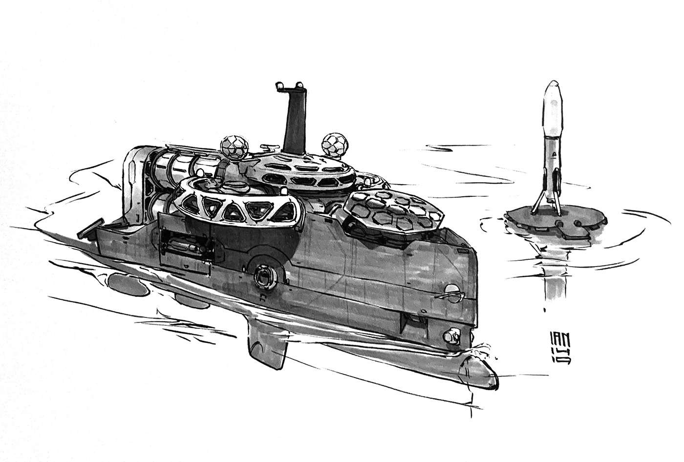 Inktober 2019，Hand drawn，Automobile design，Line，