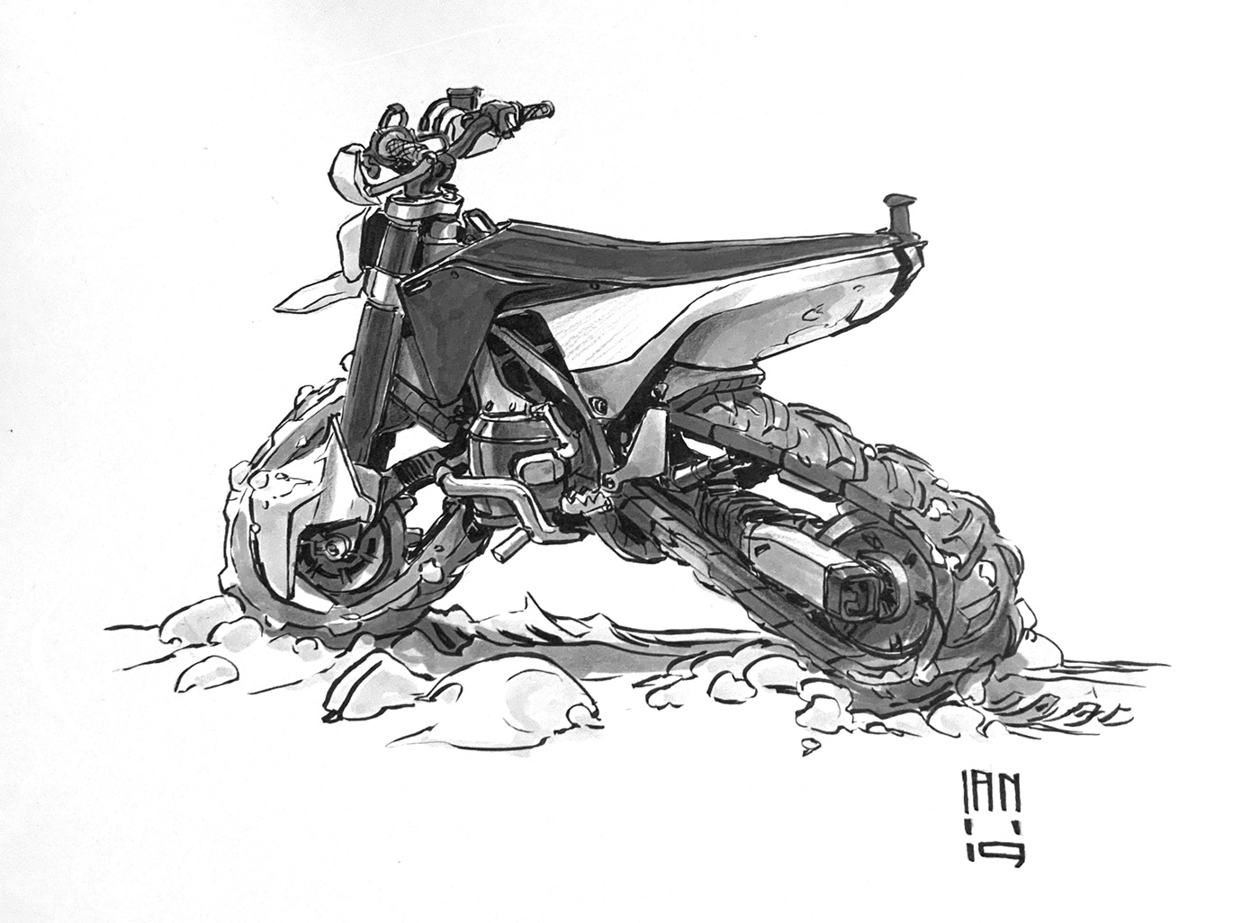 Inktober 2019，Hand drawn，Automobile design，Line，