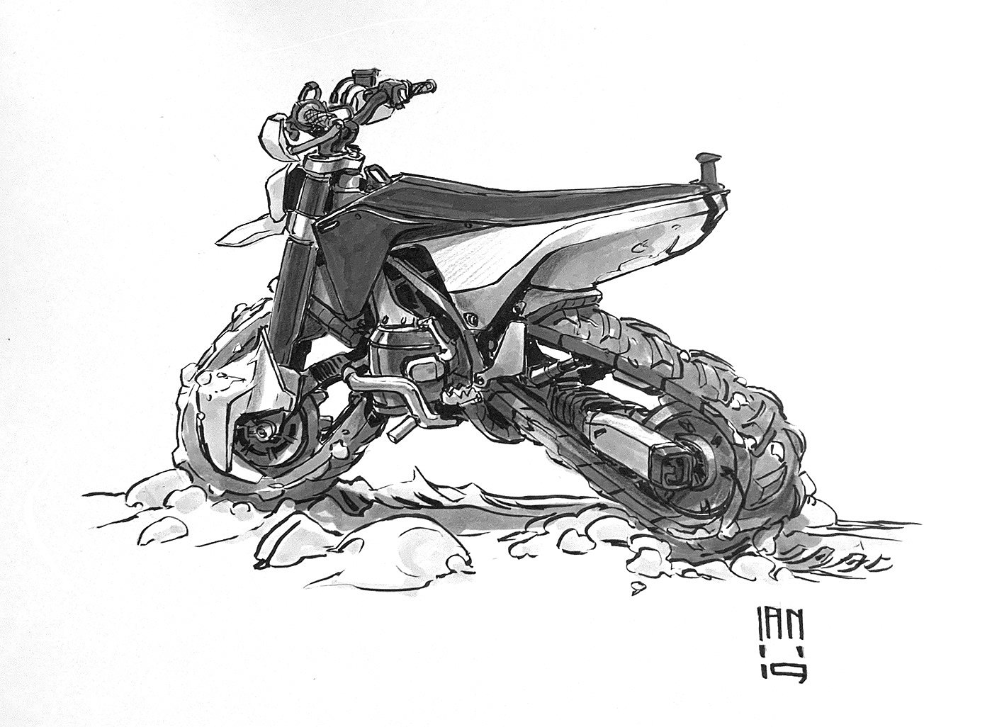 Inktober 2019，Hand drawn，Automobile design，Line，