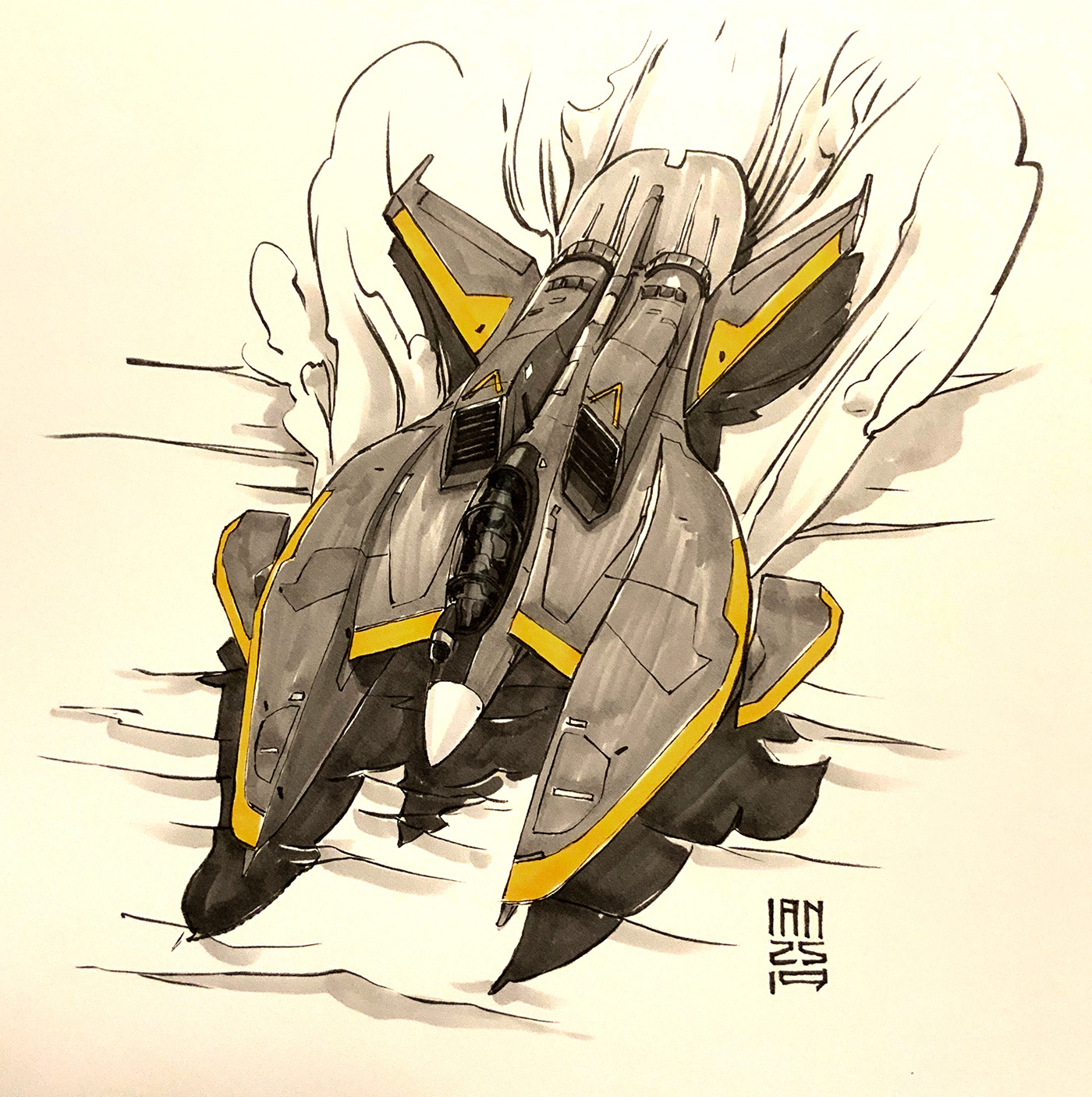 Inktober 2019，Hand drawn，Automobile design，Line，