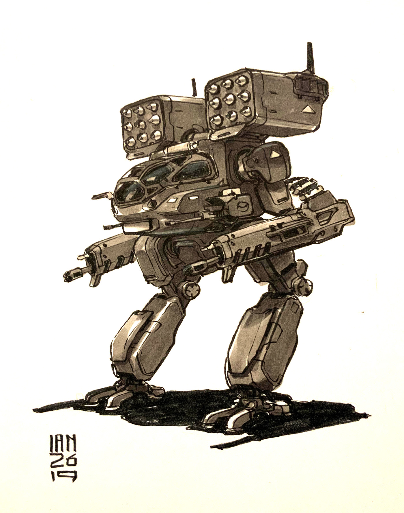 Inktober 2019，Hand drawn，Automobile design，Line，