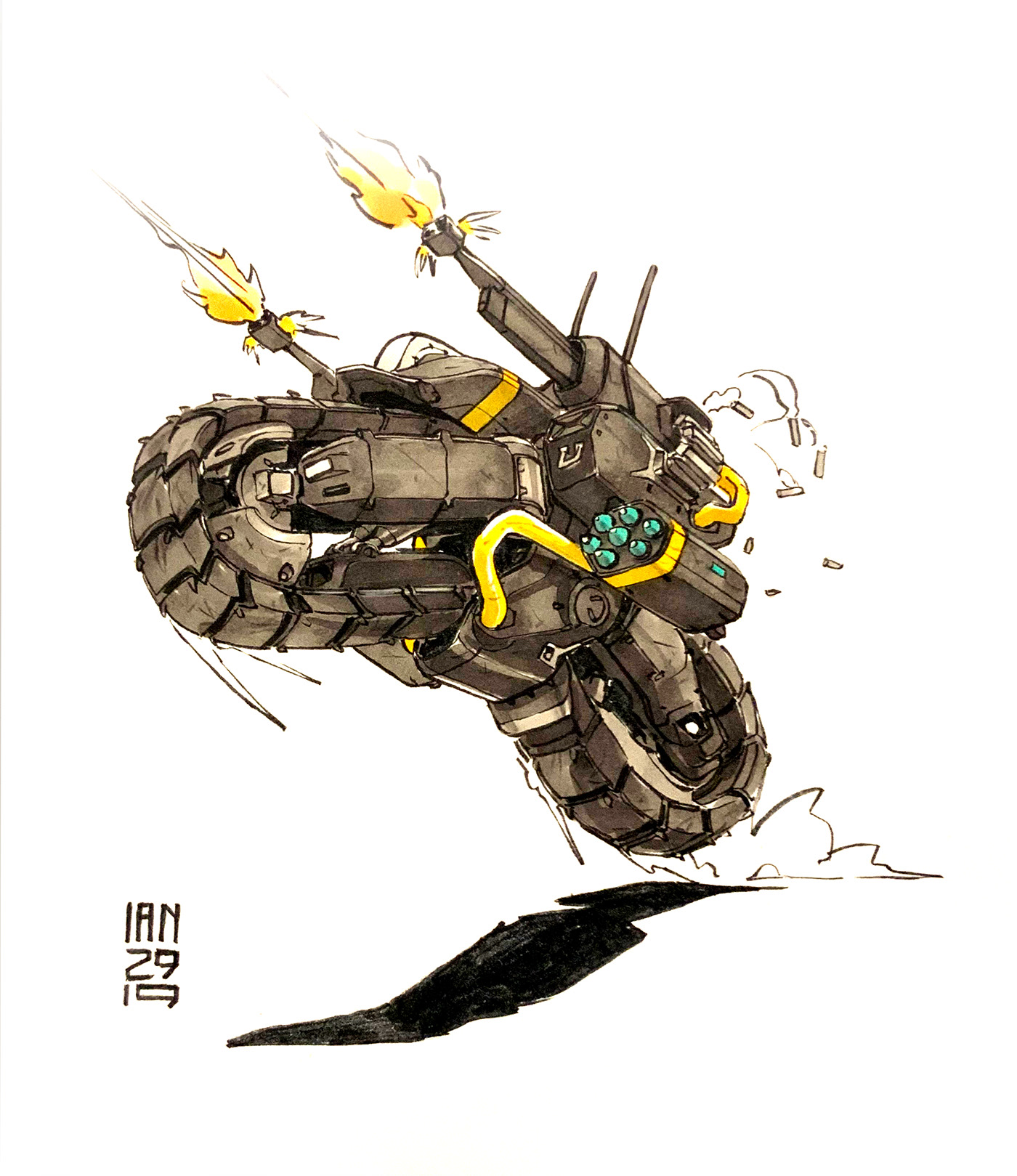 Inktober 2019，Hand drawn，Automobile design，Line，